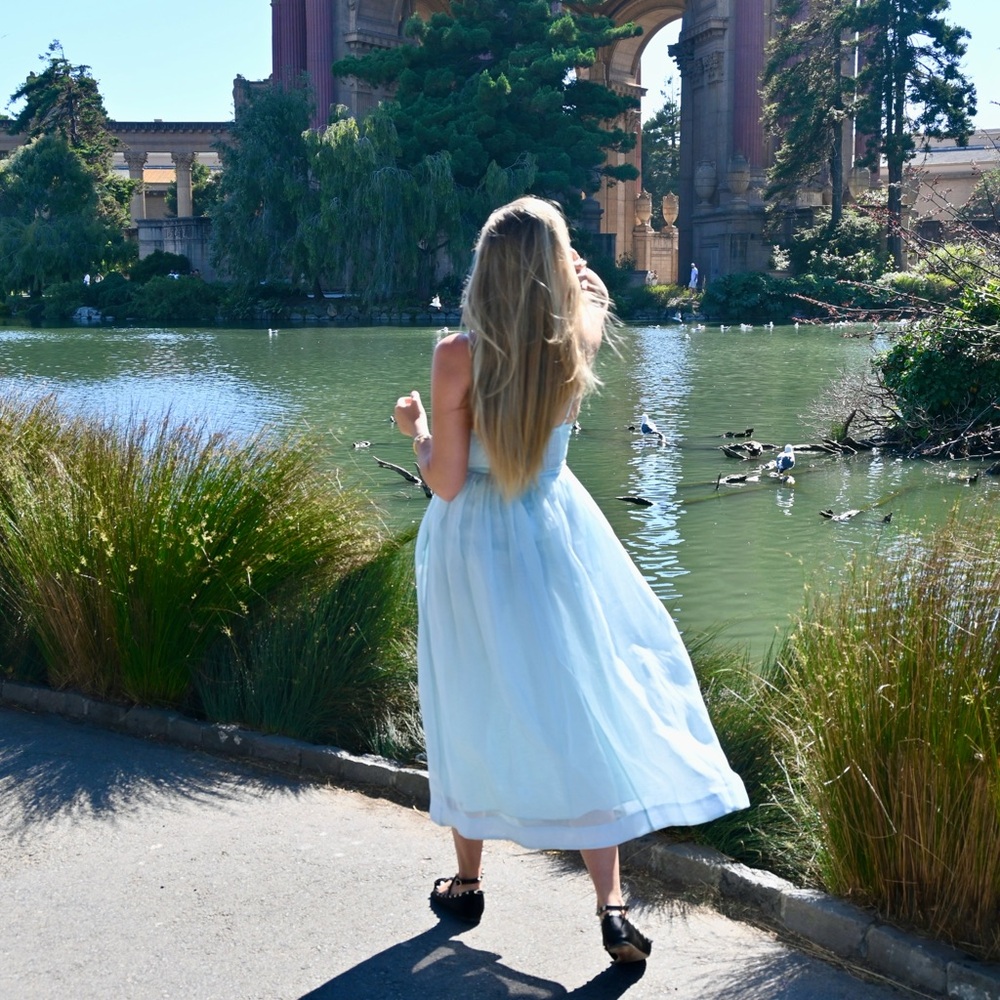 Zimmermann Light Blue Midi Dress
